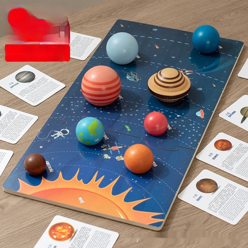 Arts And More Kids DIY Kits Solar System Puzzle with colorful planets and informational cards